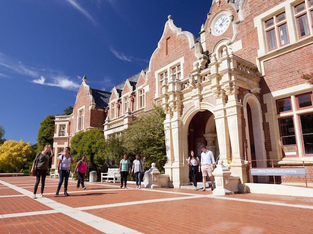 Students walk down a main area of Lincoln University's campus