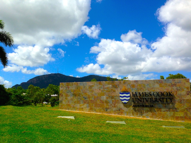 The front entrance to James Cook University in Townsville, Australia