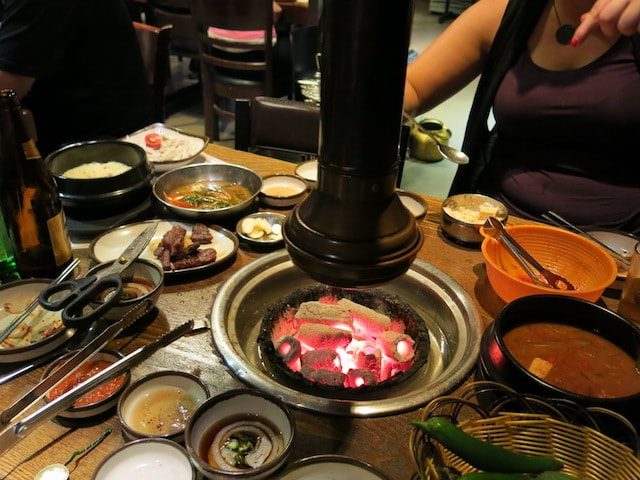 Korea BBQ tabletop in Seoul